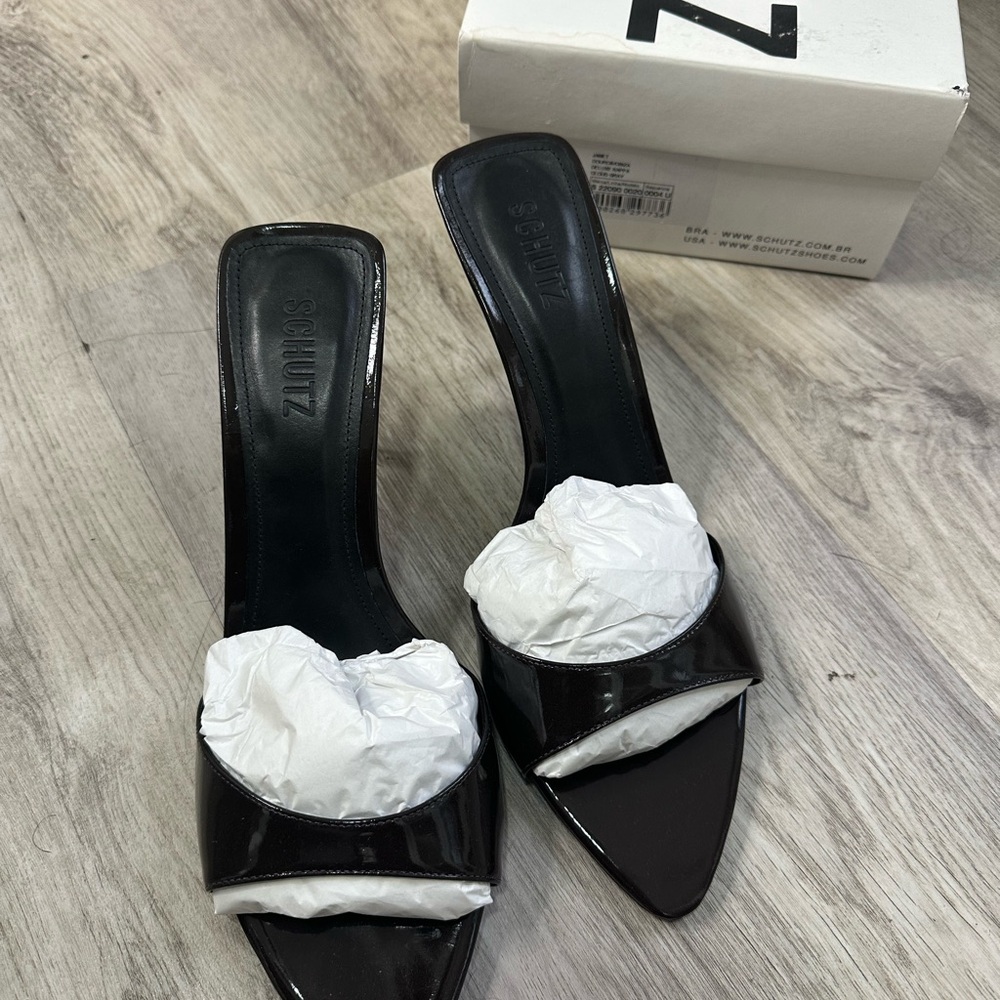 SCHUTZ Elodie Dark Brown Mules - Picture 5 of 5